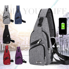 2021 New USB Chest Bag Outdoor Sports Sling Bag